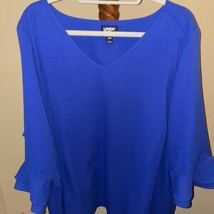 Lands' End Women's Vibrant Blue Blouse